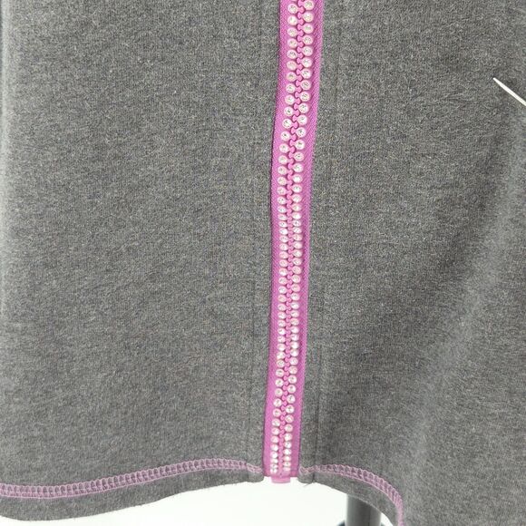 Quacker Factory Fleece Jacket Womens Size Medium Full Zip Mock Neck Fall Winter - Picture 3 of 10